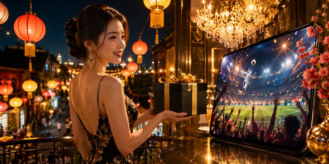Màn hình đặt cược thể thao trực tuyến ban đêm tại phố đèn lồng Hội An