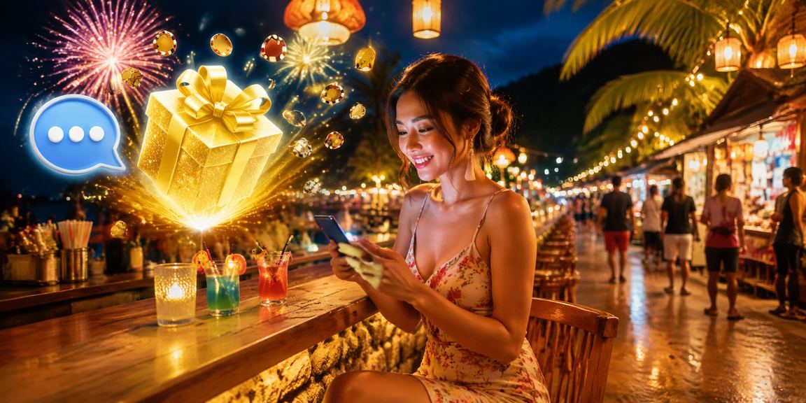 Người dùng sử dụng casino di động tại chợ đêm Phú Quốc